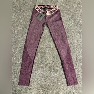 Gymshark Maroon and Blush Leggings